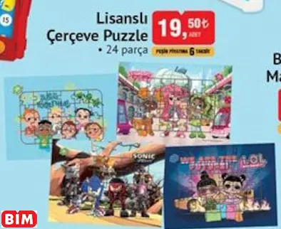 LİSANSLI ÇERÇEVE PUZZLE LİSANSLI ÇERÇEVE PUZZLE